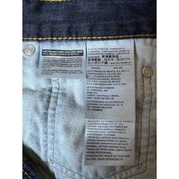 Levi's Jeans Mens 36x33* Blue 569 Loose Straight American Dark‎ Wash Denim - Picture 10 of 12